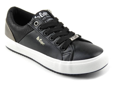 Wygodne trampki damskie, buty sportowe Lee Cooper 041, czarne