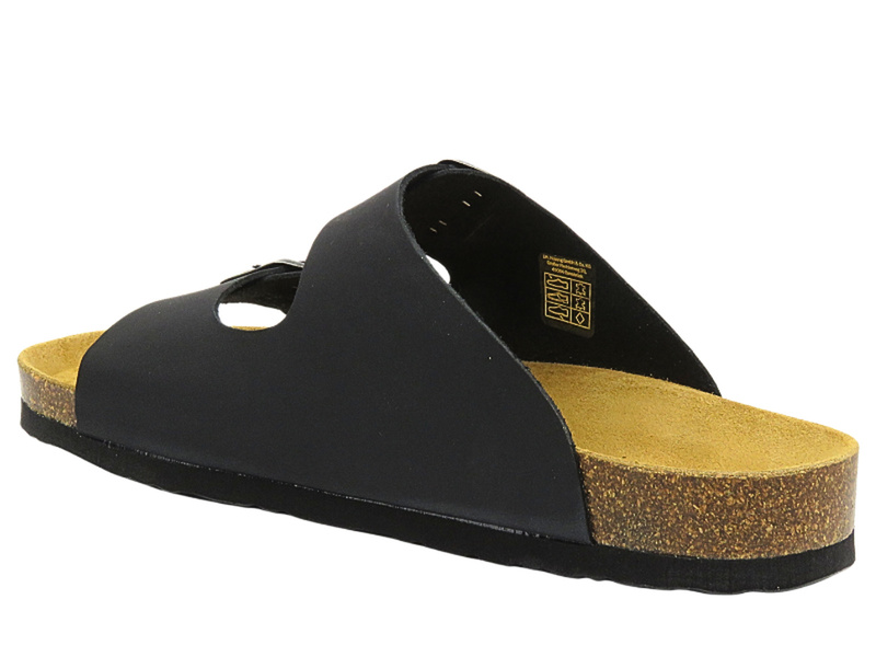 Wygodne klapki męskie klasyczne czarne Brinkmann 600047-01