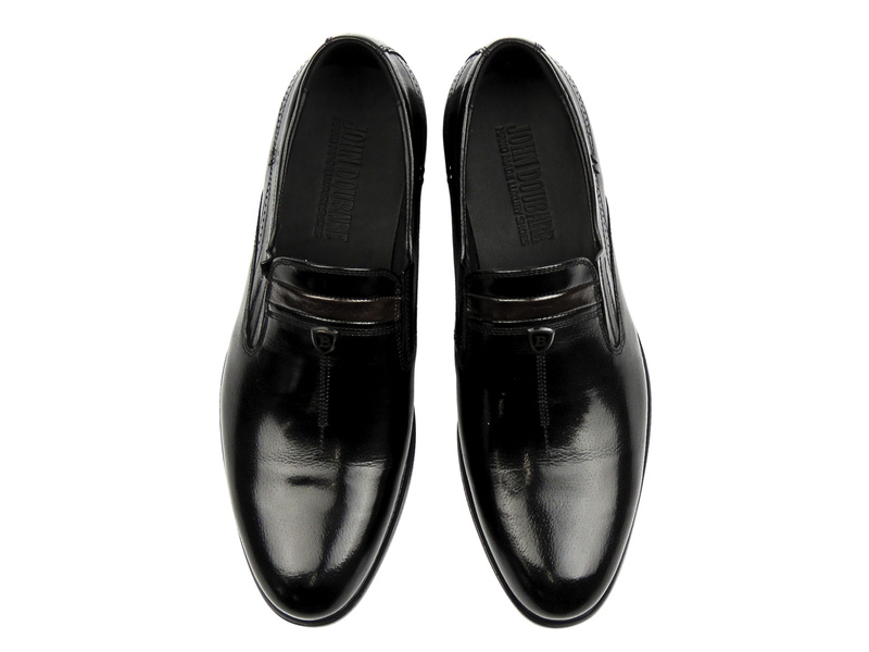 Eleganckie mokasyny, półbuty męskie JOHN DOUBARE YGC-Z253-351-1, czarne