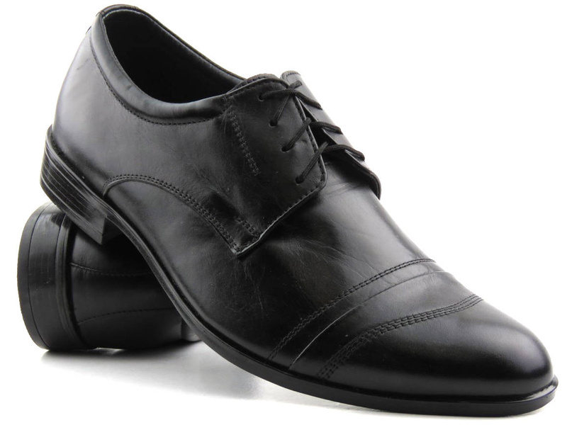 Półbuty męskie eleganckie - MOSKAŁA TR-3-A, czarne