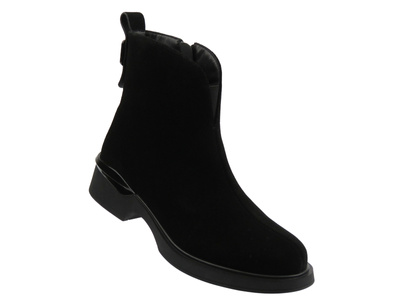 Ocieplane botki damskie czarne  - Cambell 25-98307