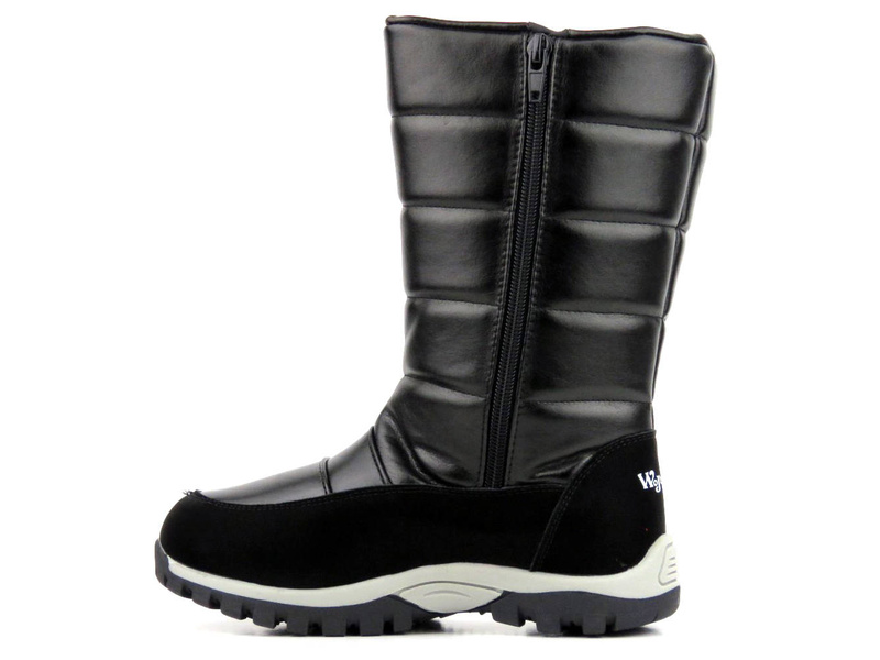 Śniegowce dziecięce z softshell i membraną - WOJTYŁKO 23038, czarne