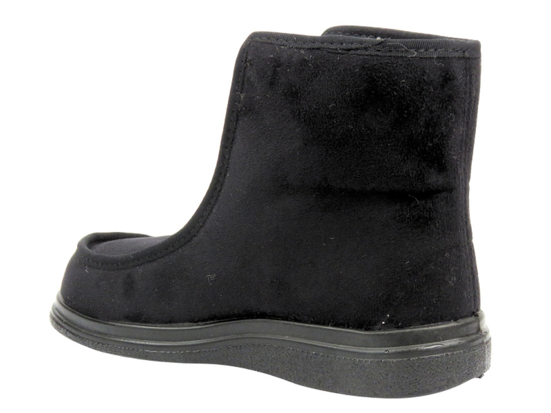 Wysokie, ciepłe kapcie zimowe - BEFADO Dr Orto 996D013, czarne