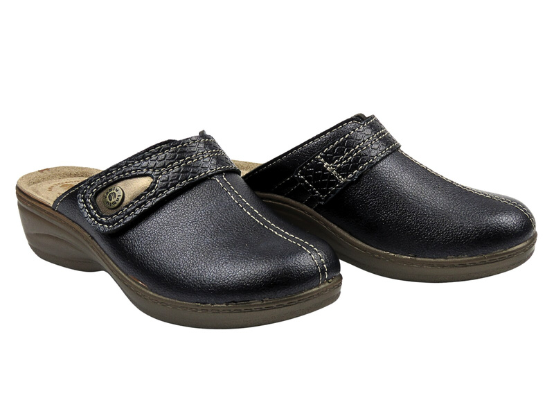 Wygodne klapki damskie INBLU LY-80, granatowe