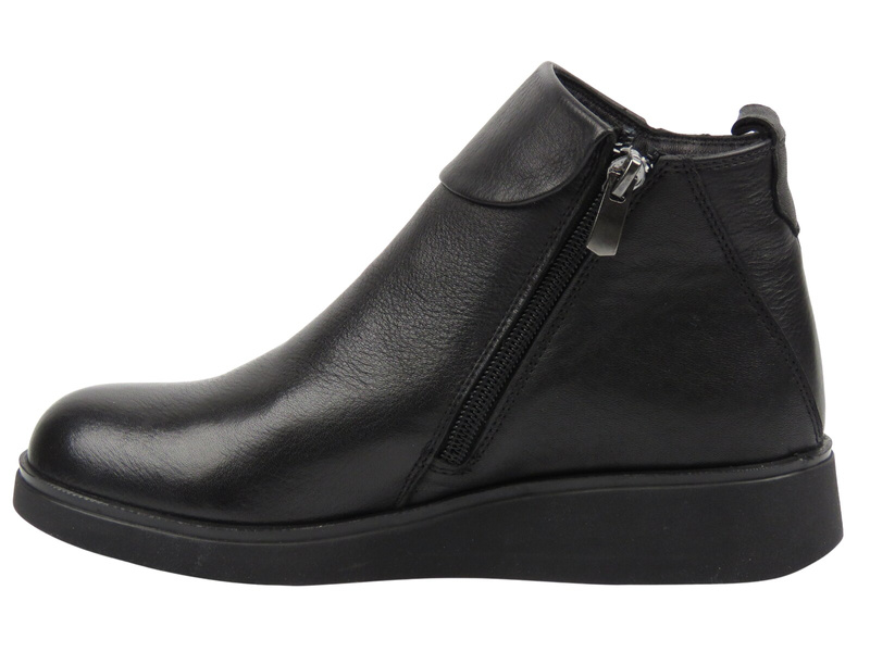 Botki damskie skórzane czarne Nika Komfort 0639-252401