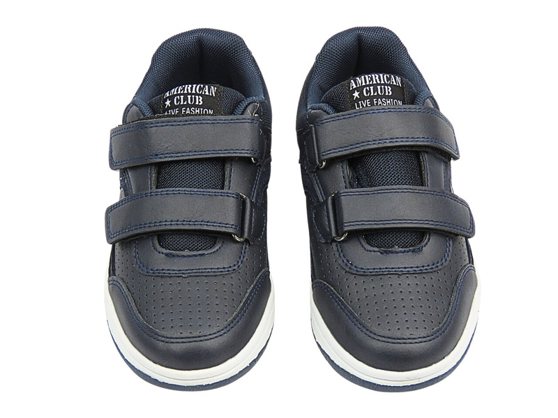 Buty dziecięce sportowe na rzepy granatowe American Club PR 01/24