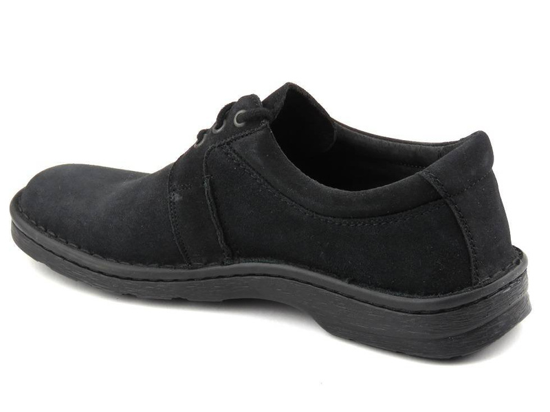 Skórzane półbuty męskie WASAK 158, czarne