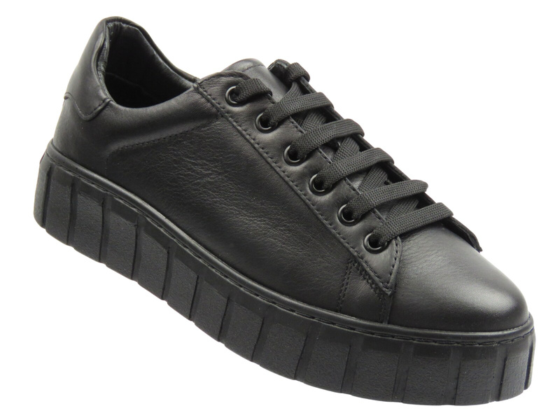 Skórzane półbuty damskie czarne Sokolski J25-403