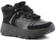 Półbuty, sneakersy damskie z futerkiem - GEOX Respira D26UFB, czarne