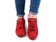 Trampki damskie z tkaniny - Lee Cooper 21-31-0004L, czerwone