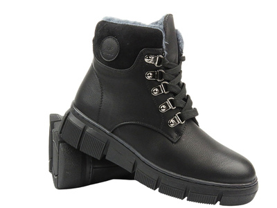 Trapery, botki damskie - Evento 24BT02-7973, czarne