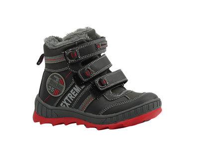 Śniegowce Trapery Dziecięce Szare AMERICAN CLUB 87007