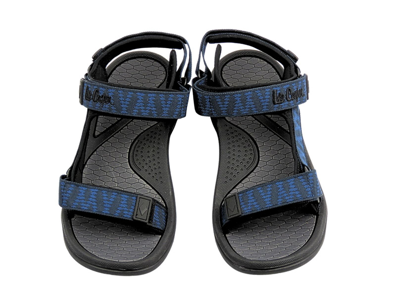 Sportowe sandały męskie na rzepy - Lee Cooper LCW-24-34-2642M, niebieskie