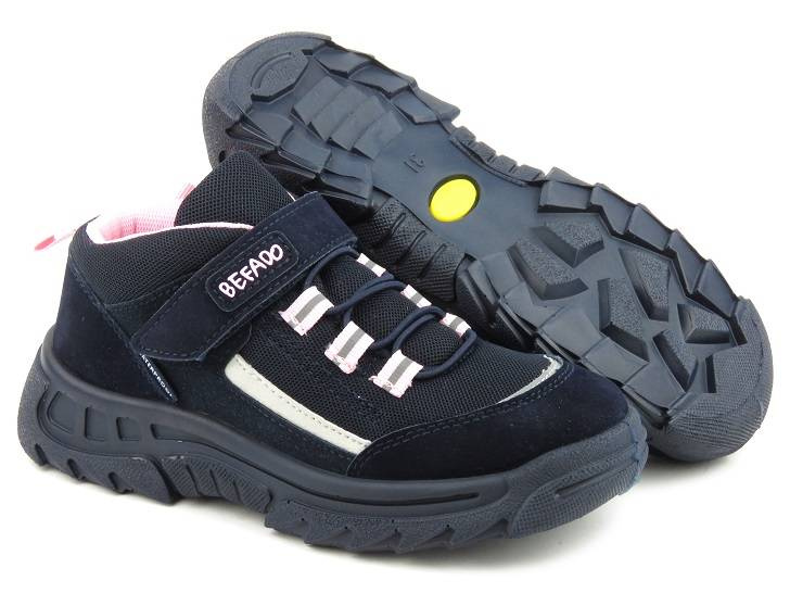 Buty trekkingowe dziecięce wodoodporne BEFADO 515X001, granatowe