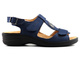 Wygodne sandały damskie o tęgości H - Axel 2275, granatowe
