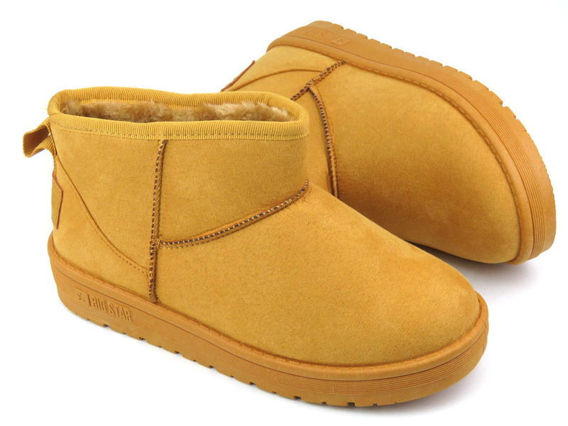Buty emu, śniegowce damskie za kostkę - BIG STAR KK274289 802, camel