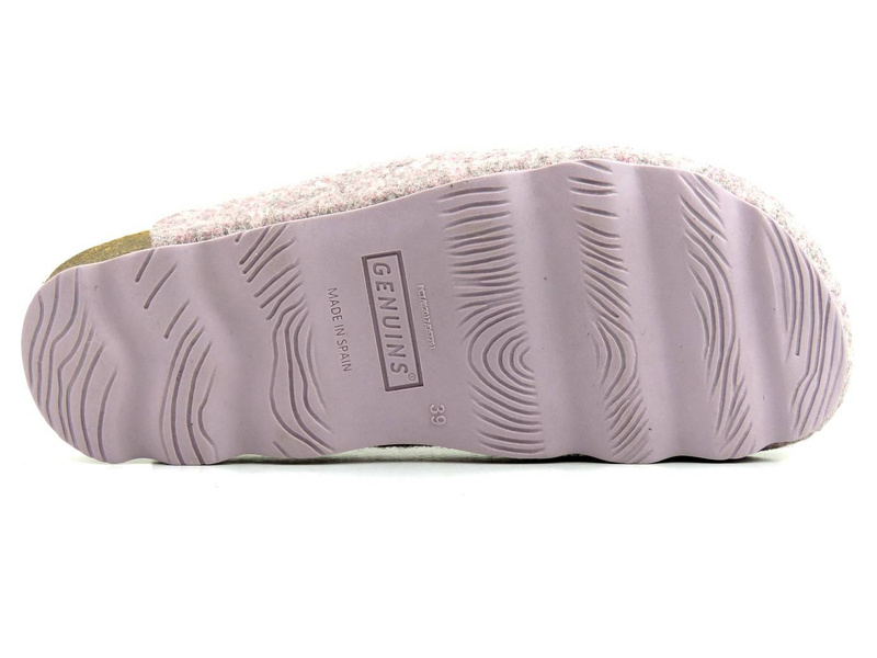 Ciepłe kapcie damskie z futerkiem w środku - GENUINS G103991, różowe