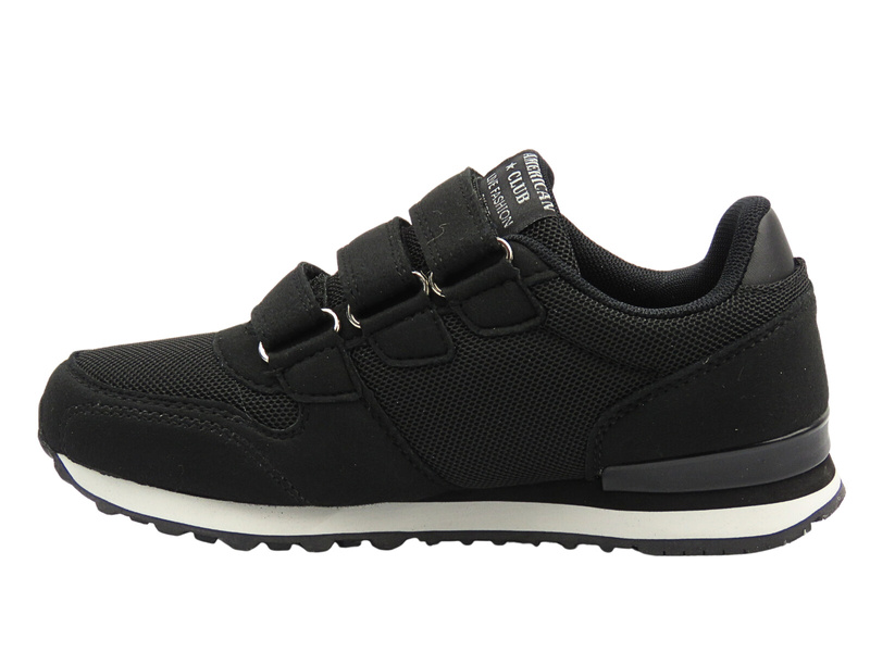 Buty, sneakersy sportowe chłopięce czarne AMERICAN CLUB WT 154/23