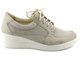 Sneakersy damskie na koturnie - HELIOS 373, szare