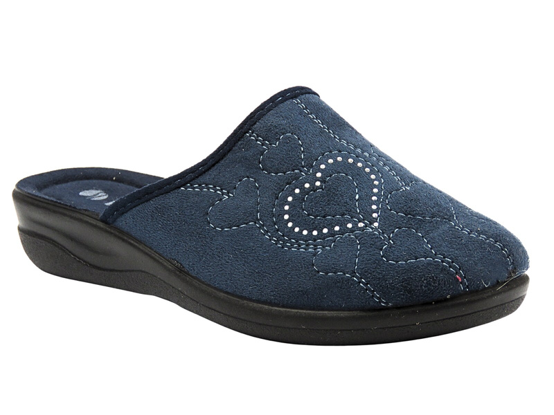 Wygodne kapcie damskie INBLU CF-2F, granatowe
