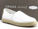 Espadryle damskie, półbuty na lato - CROSS JEANS JJ2R4001C, białe
