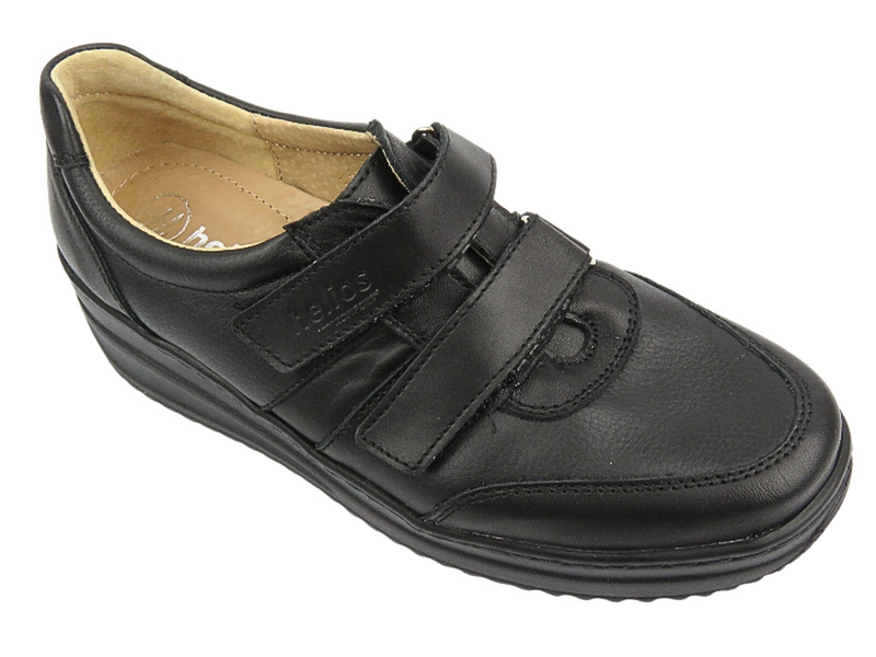 Półbuty damskie na rzep - Helios 432, czarne