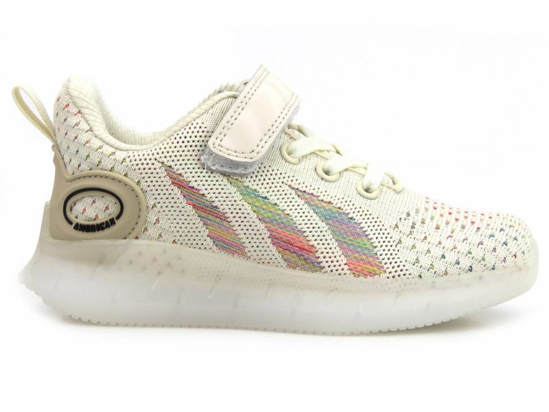 Buty sportowe dziecięce, adidasy American Club RL 79/22, beżowe
