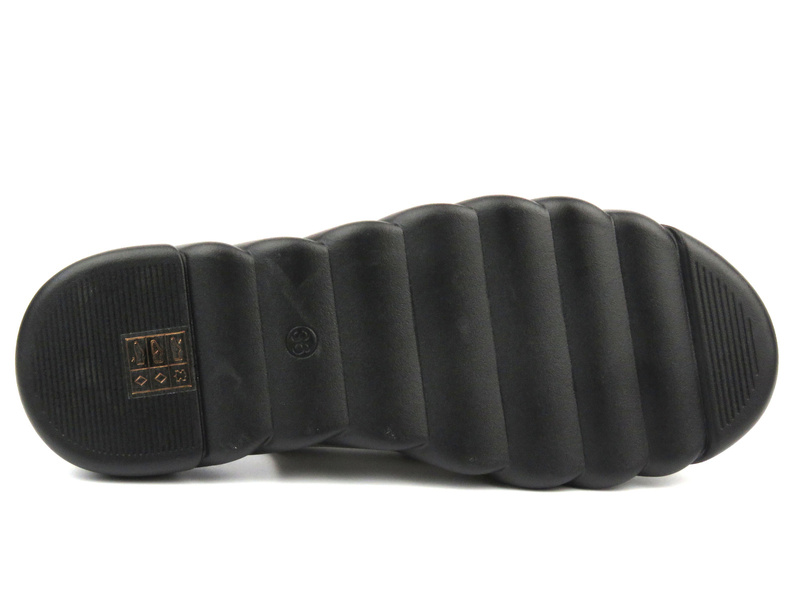 Sandały damskie na wygnej platformie - Artiker 52C1639, beżowe