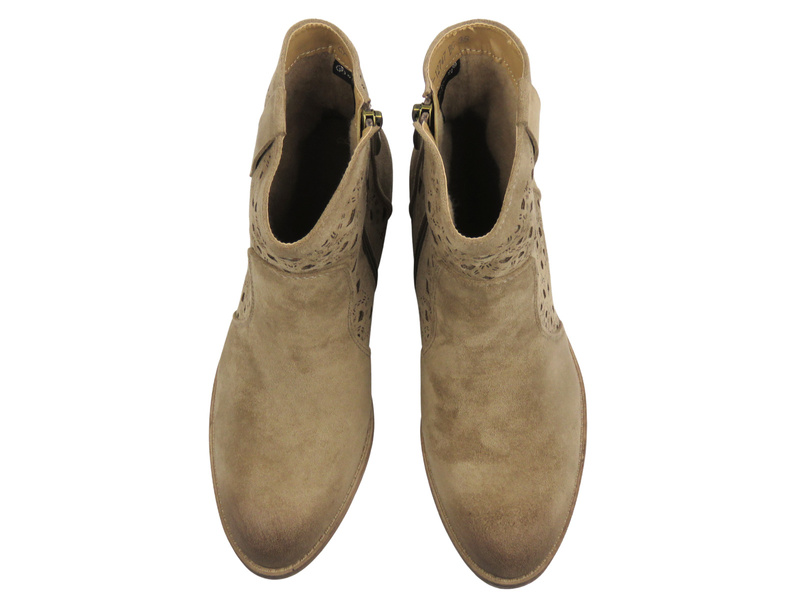 Botki damskie ażurowe beżowe Potocki 25-12747