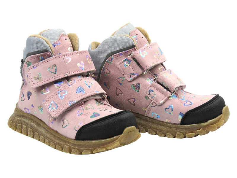 Botki dziecięce skórzane Jamet 2218, róż