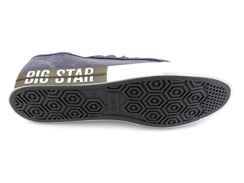 Trampki męskie przed kostkę - Big Star HH174047, jeansowe