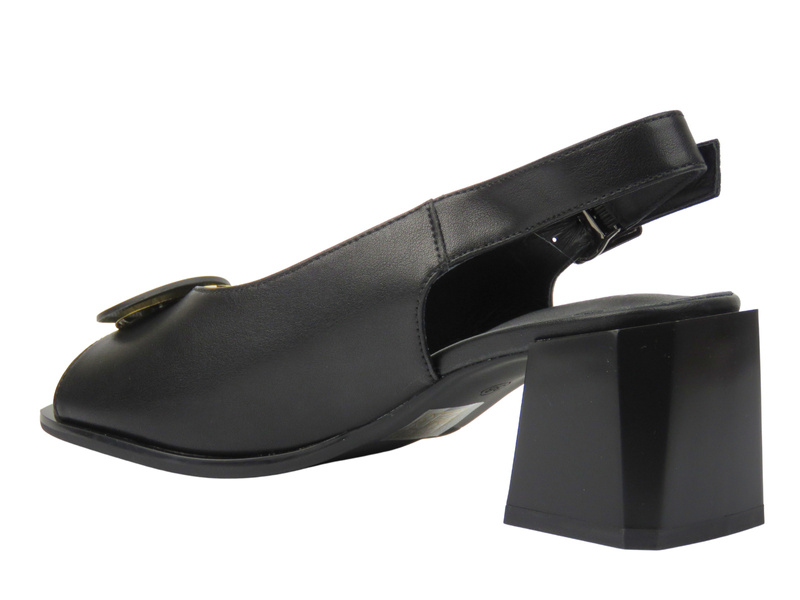 Sandały damskie na klocku - Venezia G067LEBLOBS006, czarne