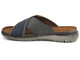 Klapki męskie ze skórzaną wkładką - INBLU VI-09, granatowe