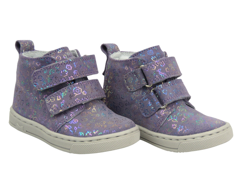 Trzewiki, półbuty dziecięce na rzepy - Jamet 1102, fioletowe
