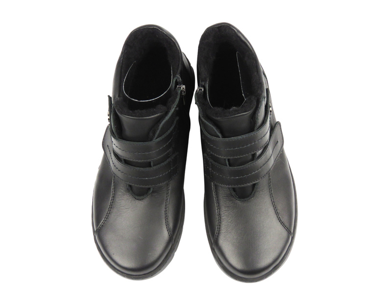 Botki damskie polskiej marki HELIOS Komfort 783, czarne