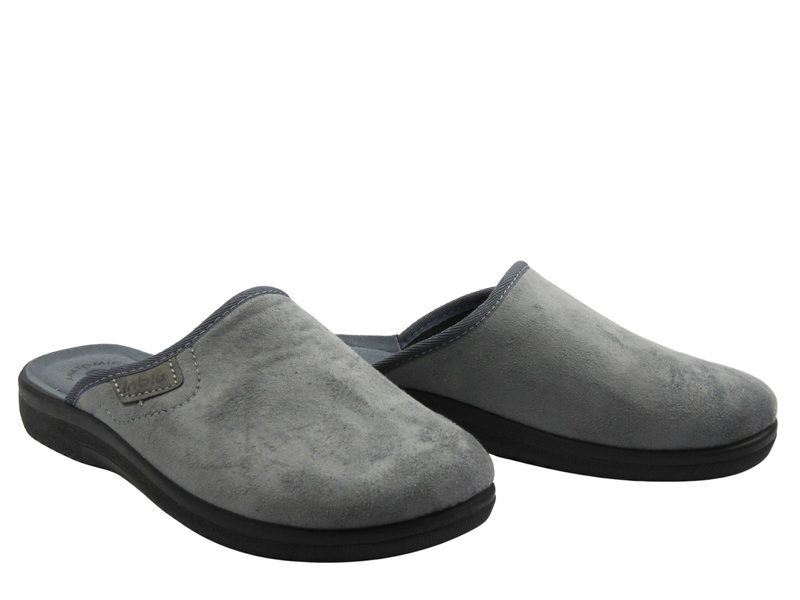 Kapcie męskie z miękką wkładką, Inblu DG-82U szare