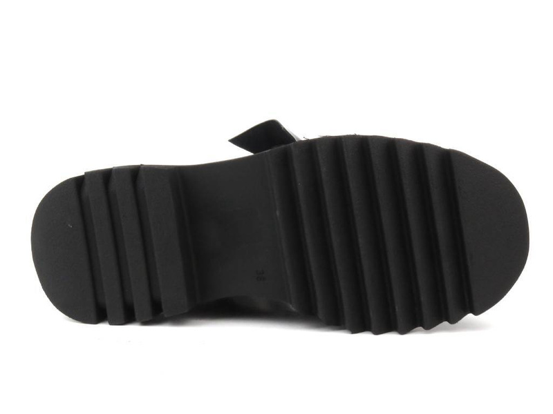 Botki damskie skórzane z biżuteryjną ozdobą - VENEZIA 040541 R060, czarne