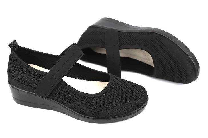 Półbuty, buty damskie zdrowotne - UNISOFT 23TX02-6016, czarne