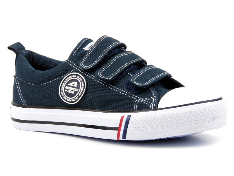 Trampki, tenisówki na rzepy - AMERICAN CLUB LH 13/21(22) (31/22;32/22)(33/22)  (58/23) (34/22), granatowe