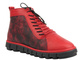 Botki, trzewiki damskie z miękkiej skóry - MANITU 990532-04, czerwone