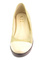 Skórzane półbuty damskie w złotym kolorze - Ajf P0868