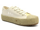 Trampki damskie z plecioną podeszwą - Lee Cooper LCW-24-31-2191L, beżowe