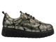 Sneakersy damskie ze skóry naturalnej- VENEZIA R015NUGOOSP047, czarno-złote