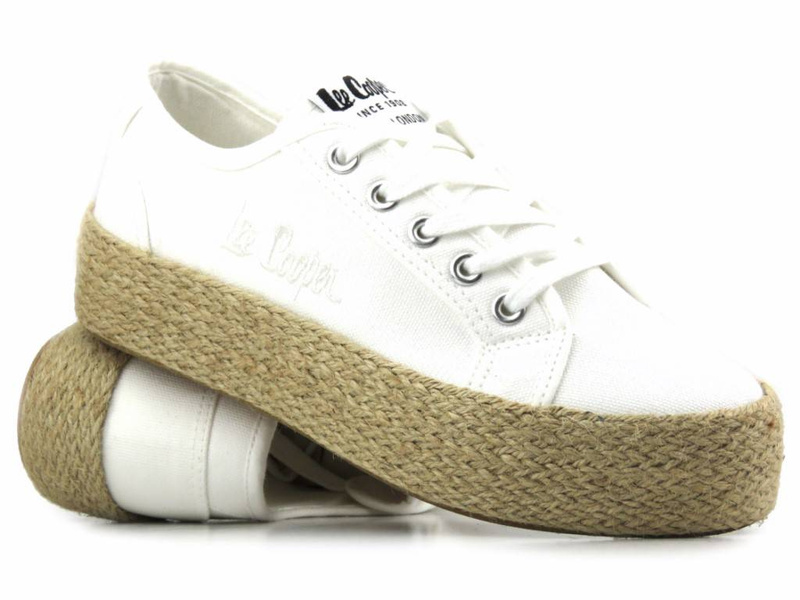 Trampki, espadryle damskie LEE COOPER LCW-23-31-1796L, białe