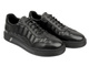 Skórzane Sneakersy Męskie - JOHN DOUBARE 603-10 Czarne Sznurowane