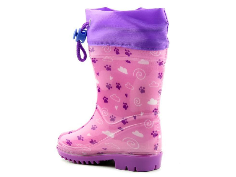 Kalosze dziecięce dziewczęce z kotkami - American Club KAL 12/22 (05/21) , różowe