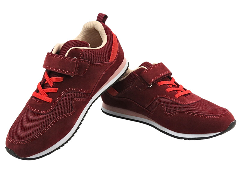Buty Młodzieżowe Sportowe Befado 516Q216 Czerwone Na Rzep