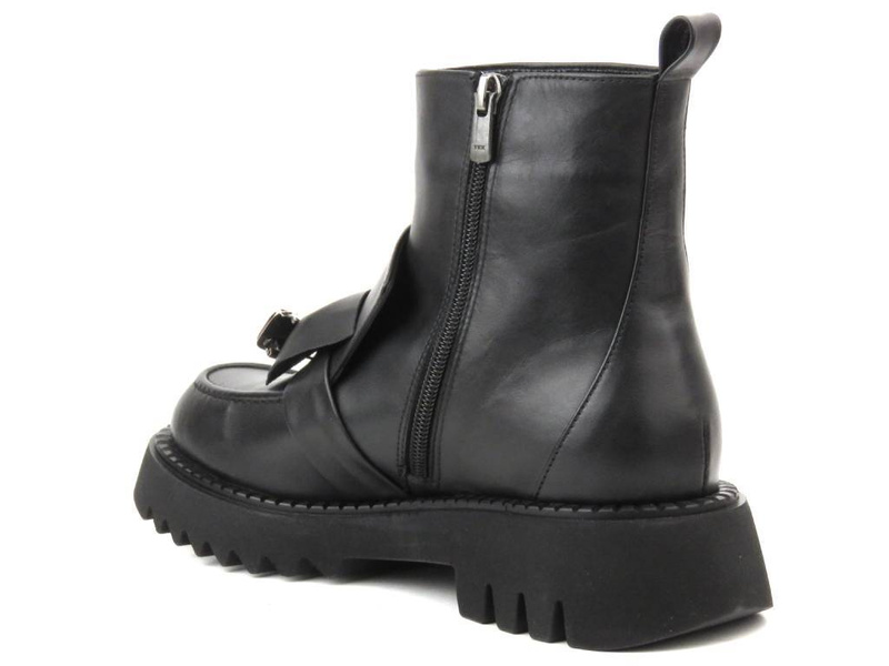 Botki damskie skórzane- VENEZIA 040541 R010 czarne