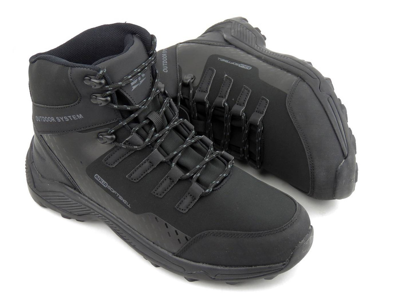 Trekkingi męskie OUTDOOR DK Aqua Soft Shell 8123, czarne