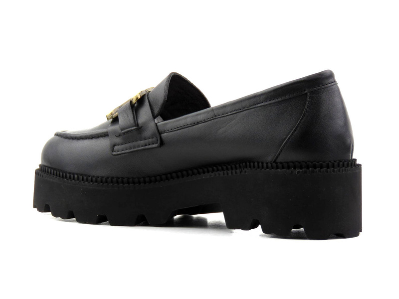 Lordsy damskie na grubej podeszwie - VENEZIA 4010704, czarne